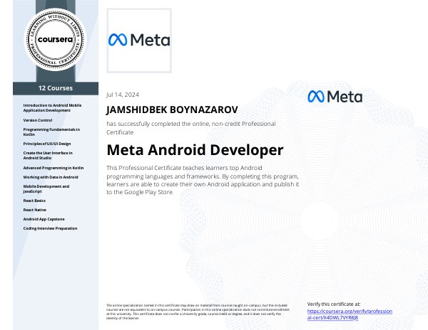 Meta Android Developer